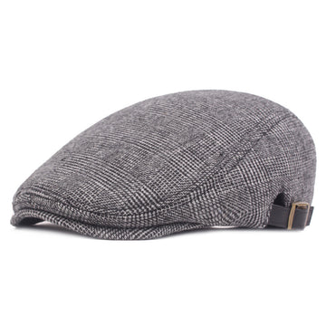 "Hansel" Herringbone Wool Flat Cap